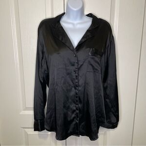 NWT Victoria’s Secret Signature After Hours Collection Satin Sequin Pajama Top M